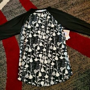 Lularoe Randy black and white floral